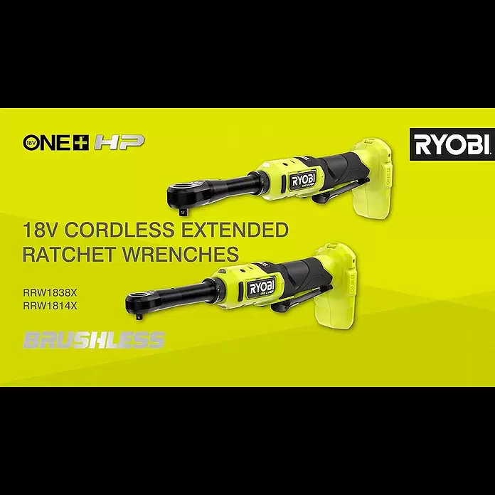 Ryobi ONE+HP Akku-Ratschenschrauber RRW1838X-018 V, Ohne Akku, ⅜″ Vierkant, 75 Nm - RYOBI® 18V ONE+ HP Cordless Brushless ⅜ ″ Ratchet Wrench [RRW1838X]