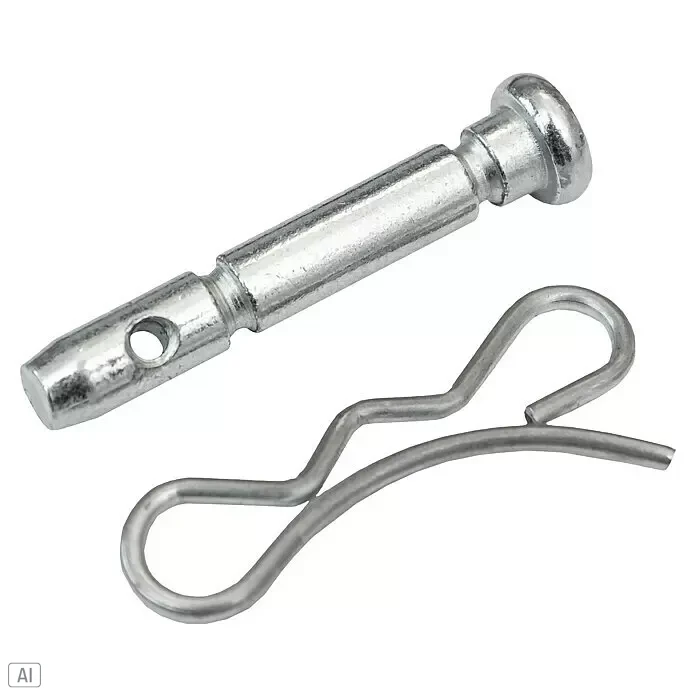AL-KO SnowLine Abscherbolzen - 4 Stk., Passend für: Al-Ko SnowLine Schneefräsen - Silberfarbener Metall-Bolzen und R-Splint zum sicheren Befestigen von Bauteilen.