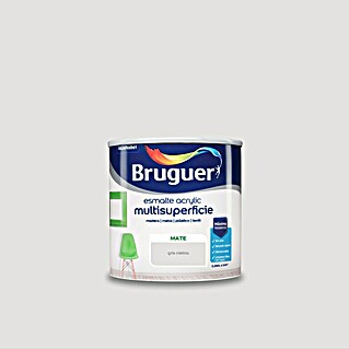 Bruguer Esmalte de color Acrylic Multisuperficie (Gris niebla, Mate, 250 ml, Base de agua)