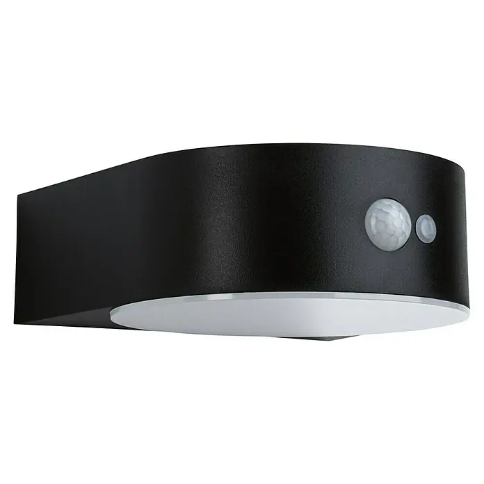 Paulmann Solar-Außenwandleuchte Eileen - Max. Systemleistung: 5,5 W, L x B x H: 19,8 x 17,5 x 6,5 cm, Schwarz, Lichtstrom: 300 lm - Schwarze Außenleuchte mit Bewegungsmelder für den Außenbereich, perfekt für Hauseingänge und Gärten. Die Lampe sorgt für Sicherheit und Komfort.