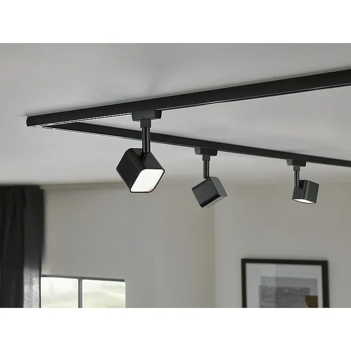 Paulmann URail LED-Spot Muri - Schwarz-matt, 5 x 5 x 14 cm - Moderne Deckenleuchte mit drei quadratischen Strahlern an einer schwarzen Schiene. Minimalistisches Design für stilvolle Beleuchtung.