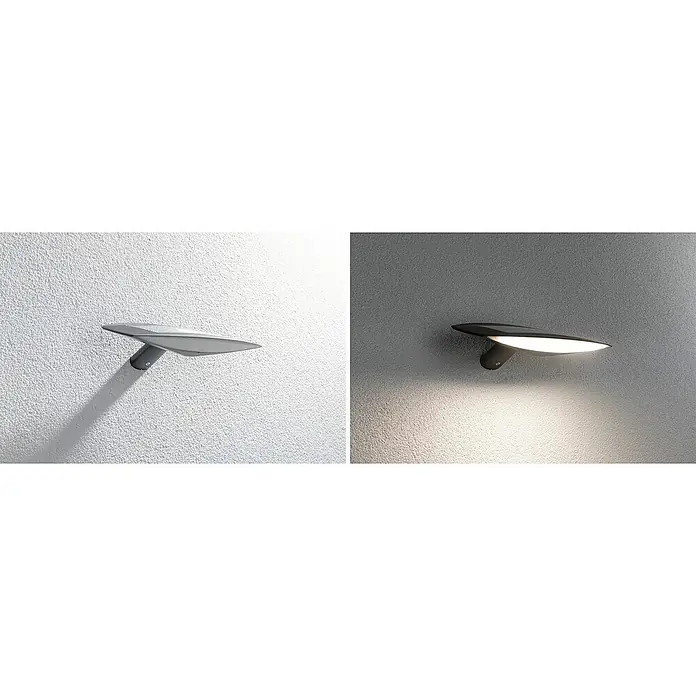 Paulmann Solar-Außenwandleuchte Kiran - 3 W, L x B x H: 16,8 x 30 x 6,5 cm, Anthrazit, IP44, 180 lm - Wandleuchte aus Aluminium in zwei Ausführungen. Das elegante Design sorgt für eine stimmungsvolle Beleuchtung im Innen- und Außenbereich.