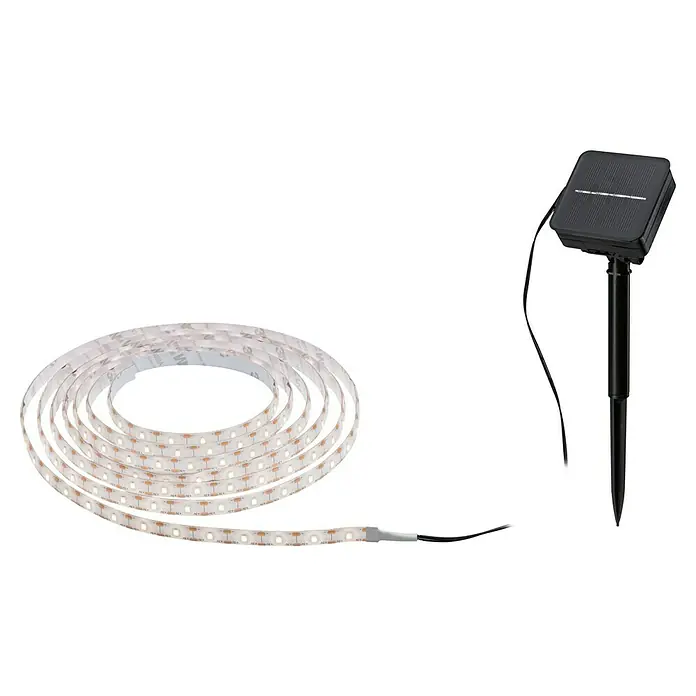 Paulmann LED-Band Outdoor Solar - Länge: 300 cm, Lichtfarbe: Warmweiß, 220 V - 240 V - Solarbetriebene LED-Lichterkette mit Erdspieß für den Garten, ideal zur Dekoration im Außenbereich.