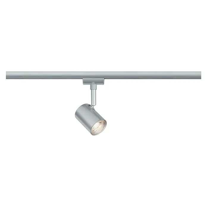 Paulmann URail LED-Spot Limba - Chrom-matt, 5 x 7 x 15 cm - Silberner Schienenstrahler mit verstellbarem Spot für flexible Beleuchtung im Raum. Die Lampe ist modern und effizient.