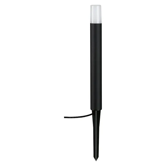 Paulmann Plug & Shine LED-Wegeleuchte Flarea - Schwarz, Höhe: 40 cm, Warmweiß - Schwarze Gartenleuchte mit weißem Diffusor und Erdspieß. Diese stilvolle Leuchte sorgt für eine angenehme Atmosphäre im Garten.