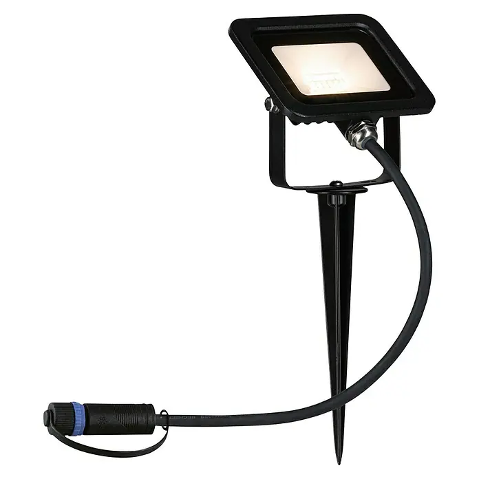 Paulmann Plug & Shine LED-Gartenspot Flood - Warmweiß, L x B x H: 2,3 x 10,3 x 10,3 cm - Schwarzer LED-Gartenstrahler mit Erdspieß. Ideal für die Außenbeleuchtung, robust und wetterfest.