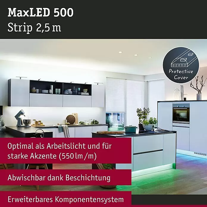 Paulmann MaxLED 500 LED-Band RGBW IP44Länge: 250 cm, Lichtfarbe: RGBW, 30 W, 1.100 lm