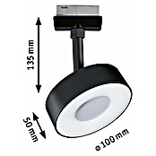 Paulmann URail LED-Spot Circle 3-Step-Dim (Schwarz-matt, Warmweiß) | BAUHAUS