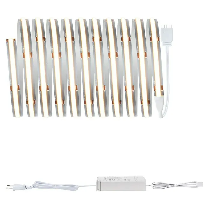 Paulmann MaxLED 500 Verlängerungs-Set Full-Line COB - 3 m, 19 W, Warmweiß, 1.500 lm - LED-Streifen mit Netzteil: Vielseitige Beleuchtungslösung für Innenräume, energiesparend und einfach zu installieren.\n