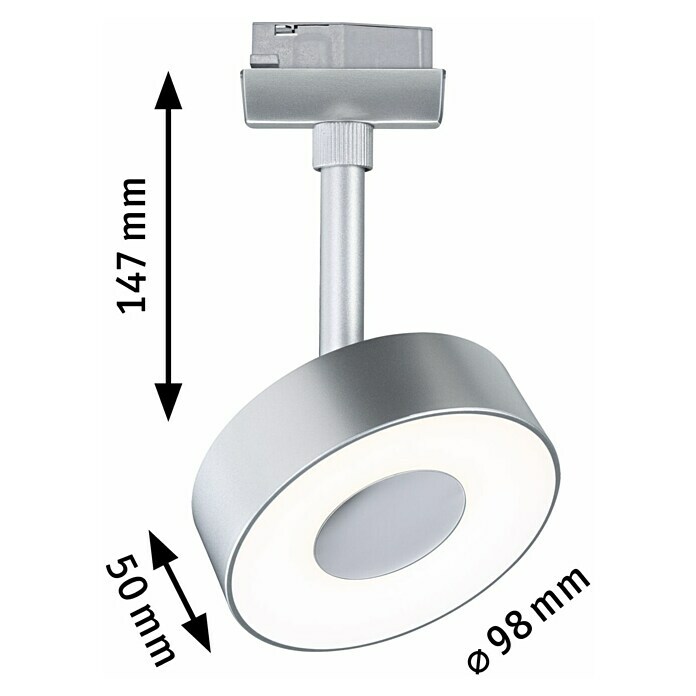 Paulmann URail LED-Spot Circle 3-Step-Dim (Chrom-matt, Warmweiß) | BAUHAUS