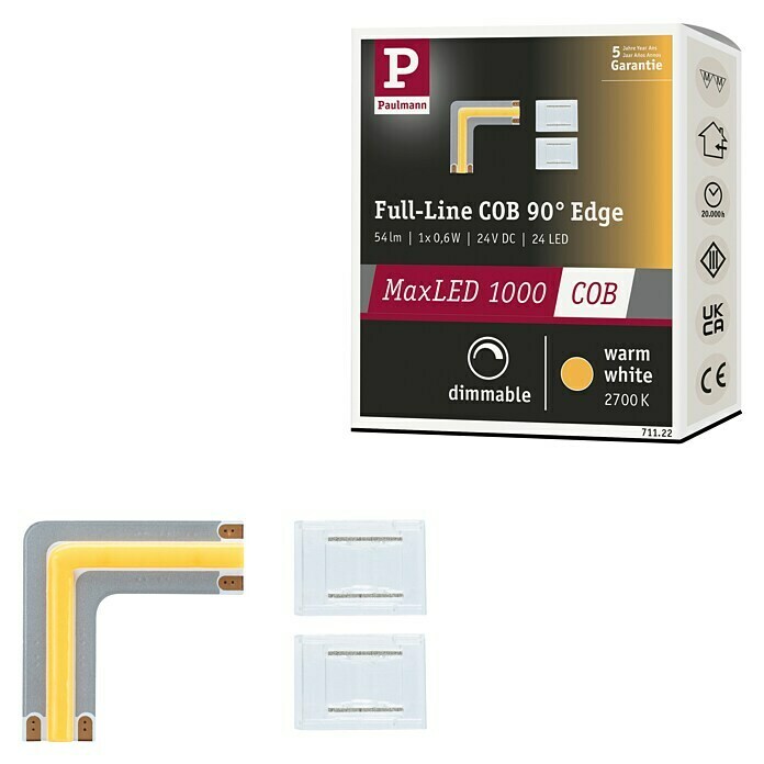 lm) Paulmann 3 W, 500 | BAUHAUS beschichtet 20 Lichtfarbe: Warmweiß, 1.650 MaxLED m, LED-Band Basisset (Länge: