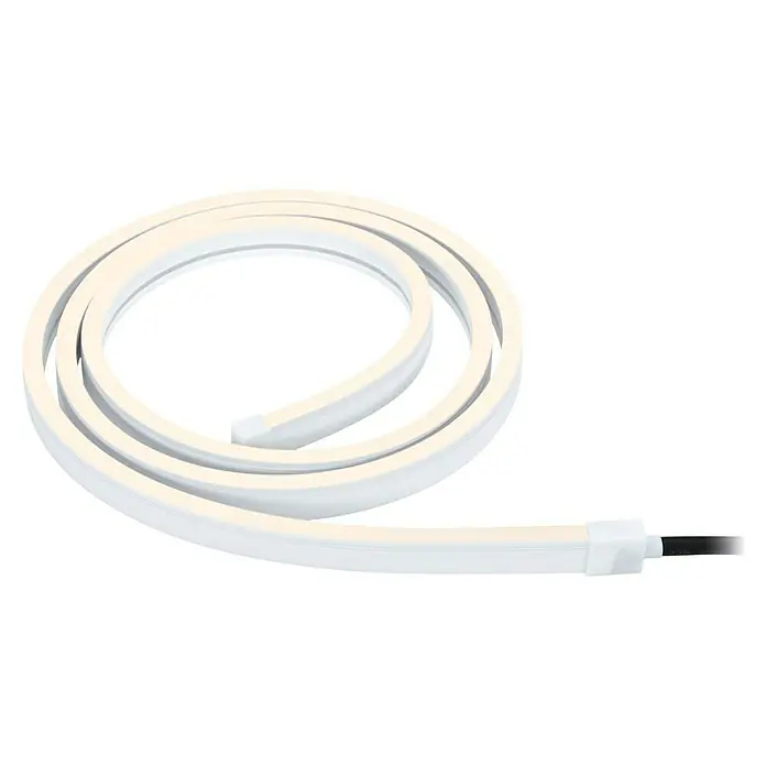 Paulmann Plug & Shine LED-Band Outdoor - Länge: 2 m, RGBW, 280 lm, 24 V - Nahaufnahme einer LED-Neon Flex Lichtleiste, ideal für dekorative Beleuchtung und flexible Designanwendungen.