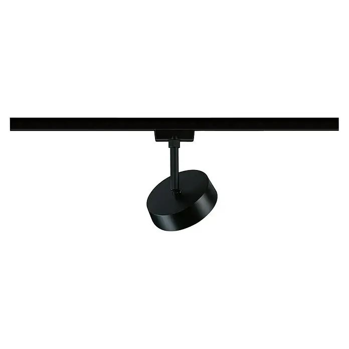 Paulmann URail LED-Spot Circle 2-Step-White - Schwarz matt, 6,8 x 9,9 x 13 cm - Schwarze runde Deckenleuchte mit Schienenbefestigung. Die Leuchte ist drehbar und sorgt für eine flexible Beleuchtung im Raum.