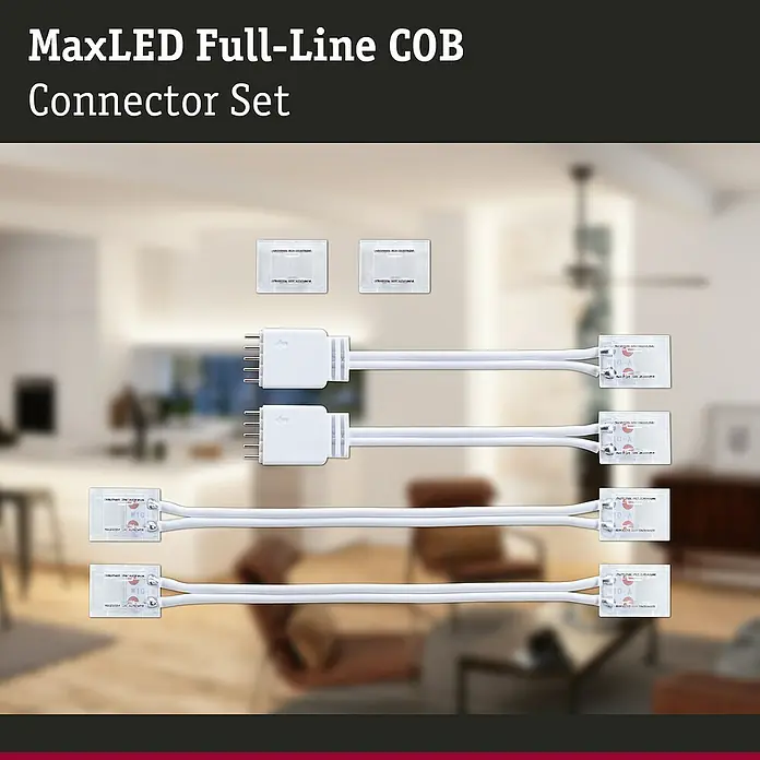 Paulmann MaxLED Set Full-Line COB Connector - Weiß, Passend für: MaxLED Komponenten - MaxLED Full-Line COB Connector Set mit Steckverbindern und Kabeln für LED-Beleuchtung.