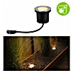 Paulmann Plug & Shine Bodeneinbauleuchte Floor insektenfreundlich (9,8 cm, Bernstein, IP67, Silber) | BAUHAUS