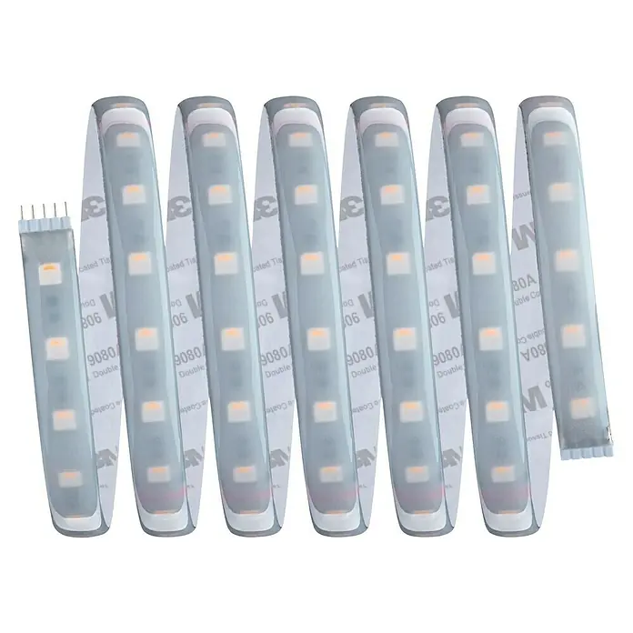 Paulmann MaxLED 500 LED-Band RGBW IP44 - Länge: 250 cm, Lichtfarbe: RGBW, 30 W, 1.100 lm - LED-Streifen mit Kleberückseite, ideal zur flexiblen Beleuchtung von Objekten und Räumen. Einfache Montage durch Abziehen des Schutzstreifens.