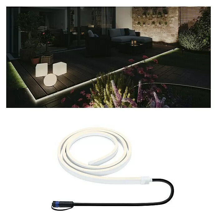 Paulmann Plug & Shine LED-Band OutdoorLänge: 2 m, Lichtfarbe: Warmweiß, 12 W, 235 lm, 24 V