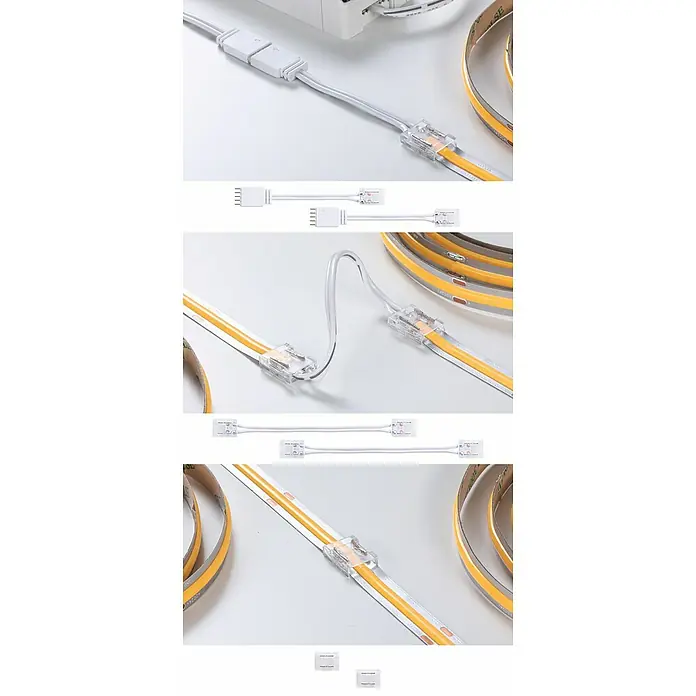Paulmann MaxLED Set Full-Line COB Connector - Weiß, Passend für: MaxLED Komponenten - LED-Streifenverbinder: Einfache und schnelle Verbindung von LED-Streifen für individuelle Beleuchtungslösungen.