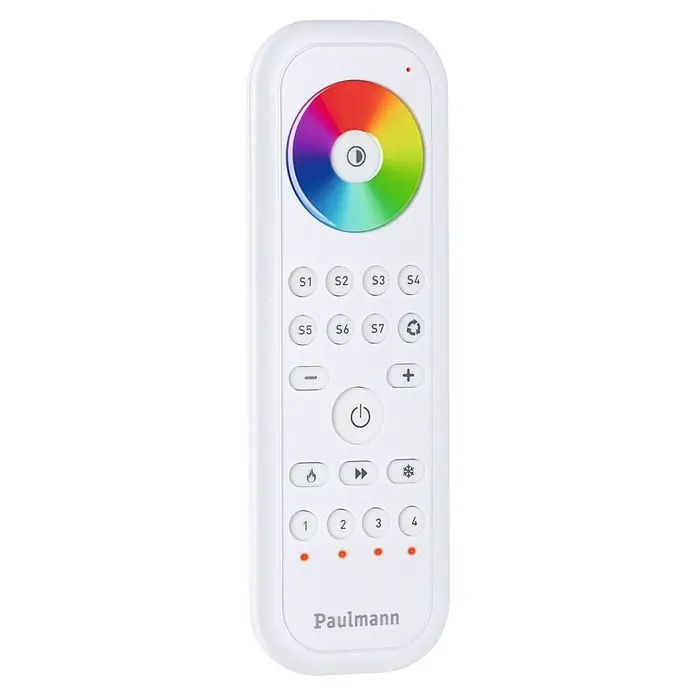 Paulmann Smart Home ZigBee Fernbedienung Smart Home Zigbee Gent 2 - Zigbee 3.0 Produkte, Weiß - Paulmann-Fernbedienung zur Steuerung von Beleuchtung, mit Farbrad, Helligkeitsregler und voreingestellten Szenen für ein individuelles Ambiente.