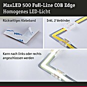 Paulmann MaxLED 500 LED-Band Full-Line COB Edge 90° 2700K (Länge: 3 cm, Lichtfarbe: Warmweiß, 0,3 W, 25 lm, 230 V) | BAUHAUS