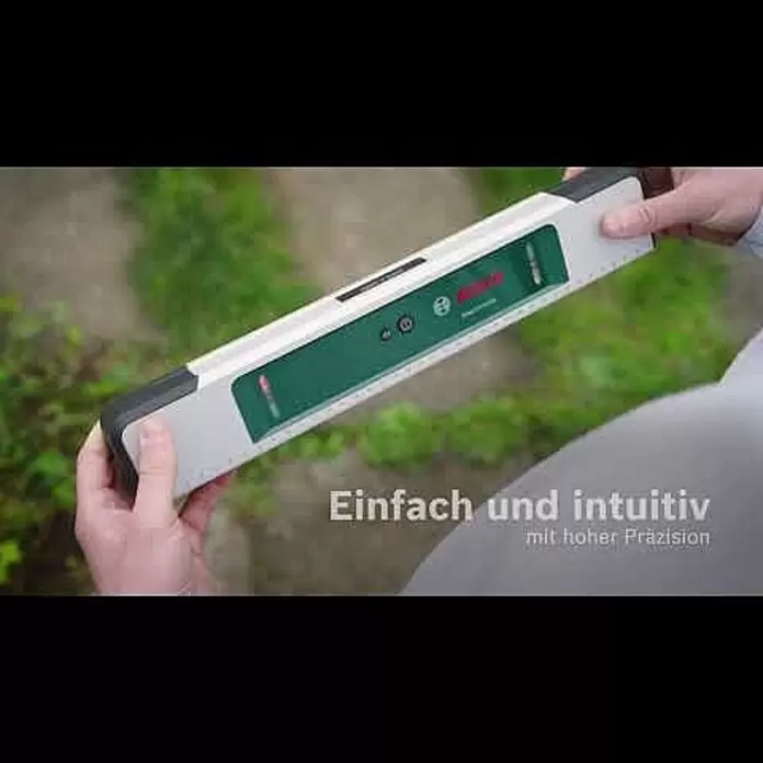 Bosch Easy Wasserwaage EasySpiritLevel - L x B x H: 40 x 3,2 x 6,4 cm, Kunststoff, Grün, Silber - Bosch EasySpiritLevel – präzises Ausrichten leicht gemacht