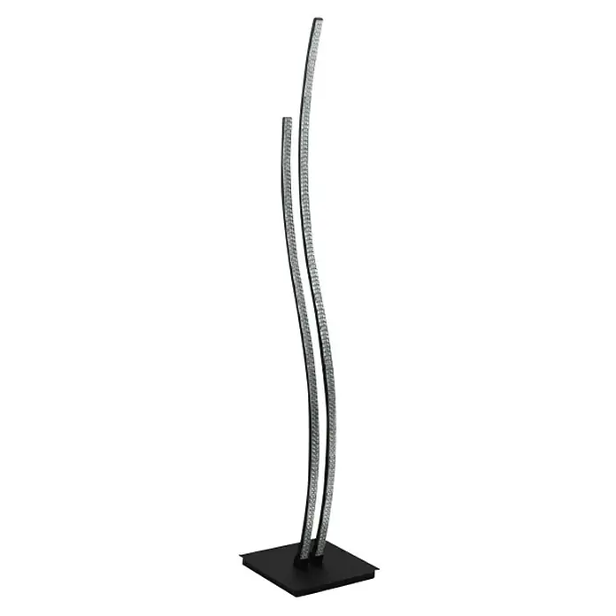 Eglo Lejias Lámpara de pie LED - 16 W, Altura: 123 cm, Negro, Blanco cálido - Elegante lámpara de pie LED con un diseño moderno y curvo. La lámpara proporciona una iluminación elegante y es un verdadero atractivo en la habitación.