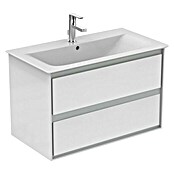 Ideal Standard Connect Air Waschtischunterschrank (44 x 80 x 51,7 cm, 2 Schubkästen, Weiß/Hellgrau, Glänzend)