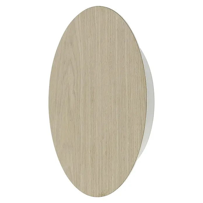 Eglo LED-Wandleuchte ALAMILO - 9,2 W, Braun, Warmweiß - Ovale Wandleuchte aus Holz mit einem weißen Rahmen. Sie sorgt für ein weiches, indirektes Licht und ist ein dekoratives Element für jeden Raum.