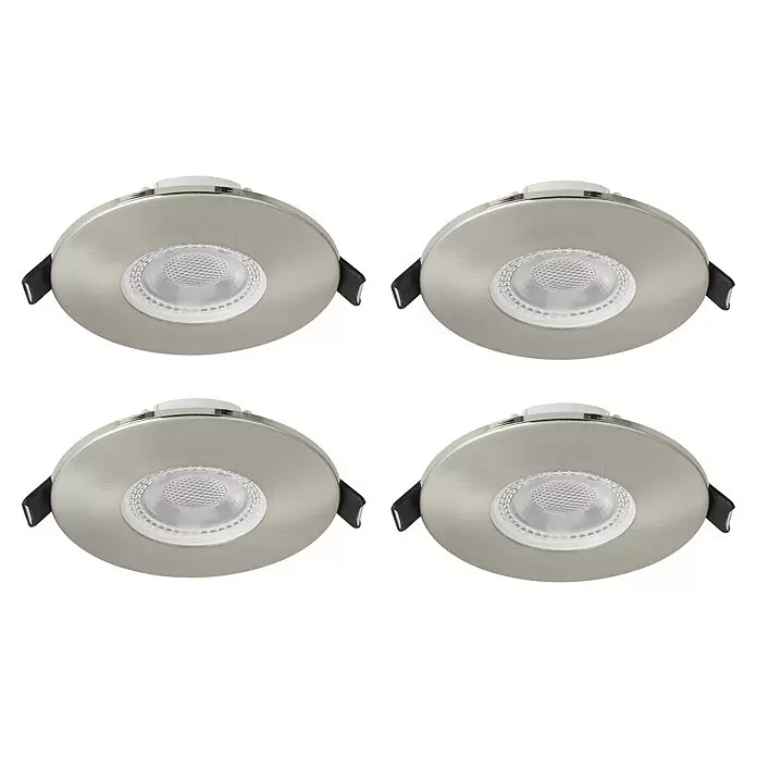 Eglo LED-Einbauleuchten-Set rund MAZUBY-LED 1 Starr5 W, Nickel-matt, Warmweiß