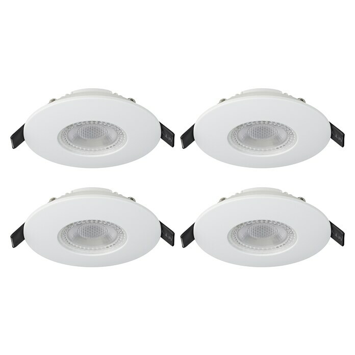 1 Starr W, Weiß, BAUHAUS Mazuby-LED | Warmweiß) LED-Einbauleuchten-Set rund (5 Eglo