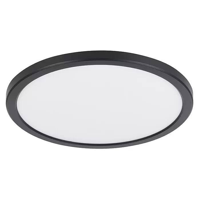Eglo LED-Deckenleuchte rund CAMPASPERO 2IP44, 18 W, Ø x H: 29,5 x 2,5 cm, Schwarz, RGBW