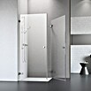 Camargue Air Eckdusche C22+C23 (77,5 x 87,5 x 200 cm, Stärke: 8 mm, Silber)