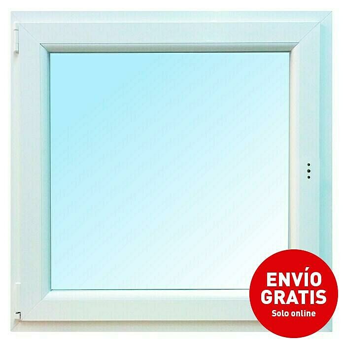 Ventana de PVC Practicable-Oscilobatiente (An x Al: 100 x 100 cm, Apertura: Izquierda, Blanco)