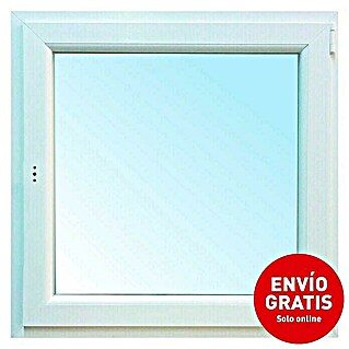 Solid Elements Ventana de PVC Practicable-Oscilobatiente (100 x 100 cm, Derecha, Blanco, Sin persiana)