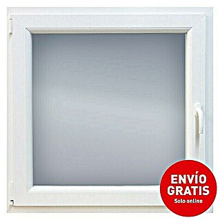 Solid Elements Set de ventana de PVC Practicable-Oscilobatiente (100 x 100 cm, Izquierda, Blanco, Sin persiana)