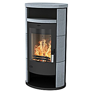 Fireplace Kaminofen Alicante (8,7 kW, Raumheizvermögen: 126 m³, Verkleidung: Keramik, Grau)