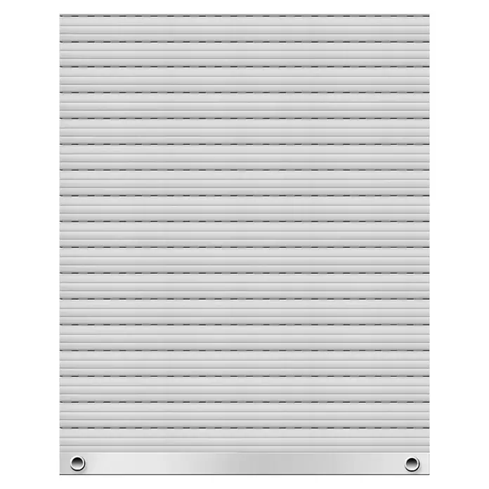 Schellenberg Rollladenpanzer MAXI - 100 x 220 cm, Achatgrau - Das Bild zeigt einen Rolladen, der typischerweise zum Schutz von Fenstern und Türen eingesetzt wird. Das robuste Design bietet Sicherheit.