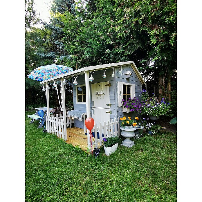 Spielhaus Mia (L x B x H: 190,5 x 143 x 159 cm, Holz, Natur) | BAUHAUS