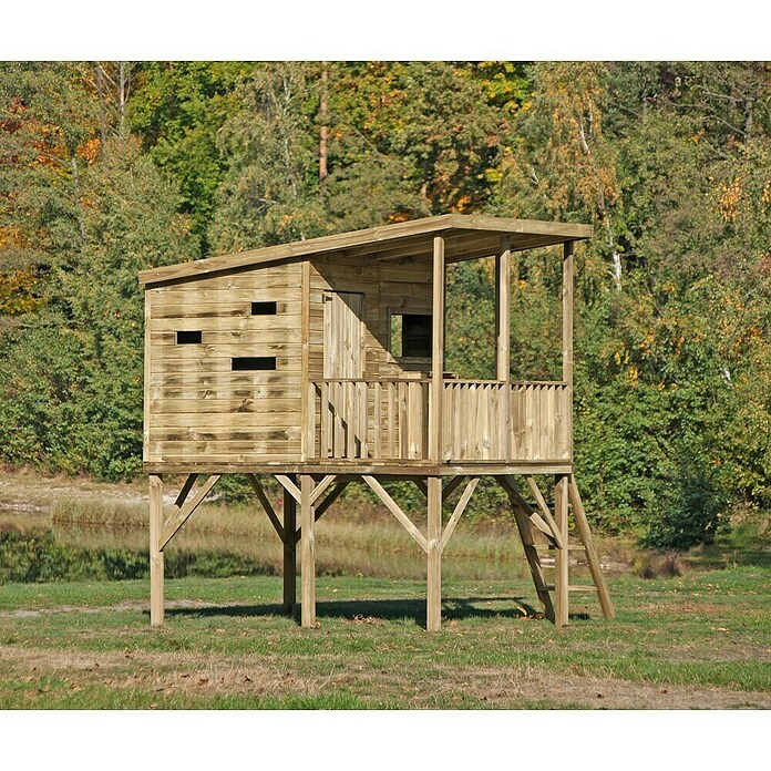 Spielhaus Robin (L x B x H: 220 x 175 x 272 cm, Holz, Natur) | BAUHAUS