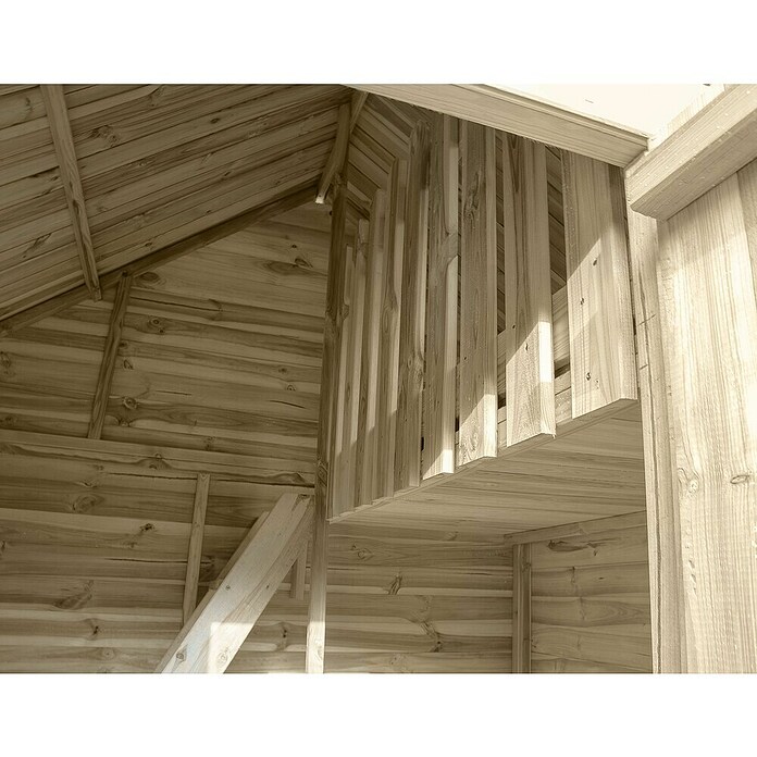 Spielhaus Aleks (L x B x H: 223 x 250 x 230 cm, Holz, Natur) | BAUHAUS