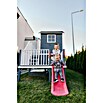 Spielhaus Tom 60 (L x B x H: 226,5 x 176 x 272 cm, Holz, Natur/Rot) | BAUHAUS