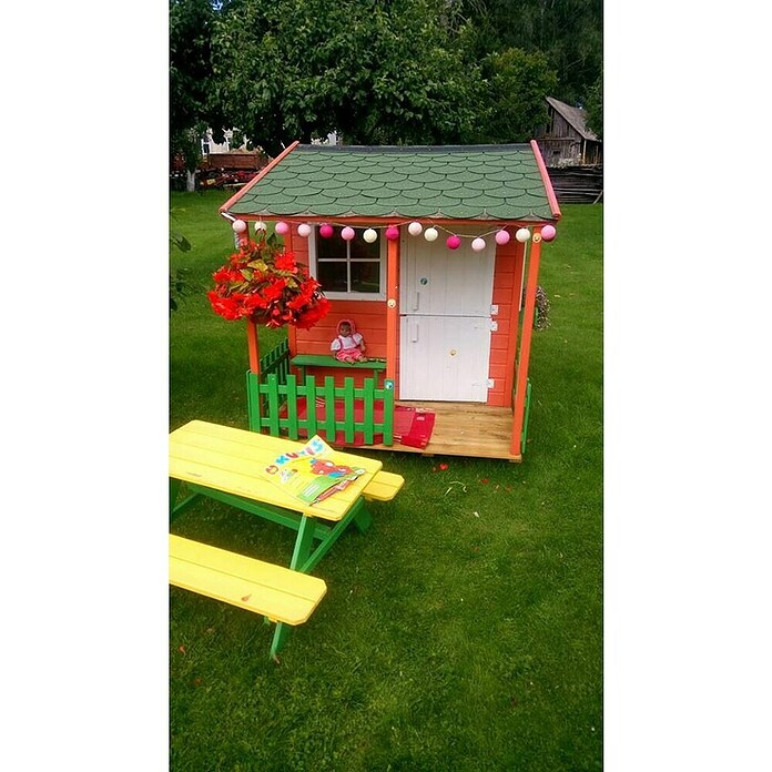 Spielhaus Mia (L x B x H: 190,5 x 143 x 159 cm, Holz, Natur) | BAUHAUS