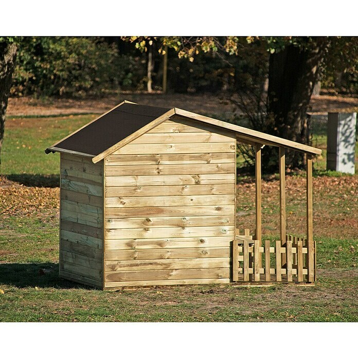 Spielhaus Mia (L x B x H: 190,5 x 143 x 159 cm, Holz, Natur) | BAUHAUS