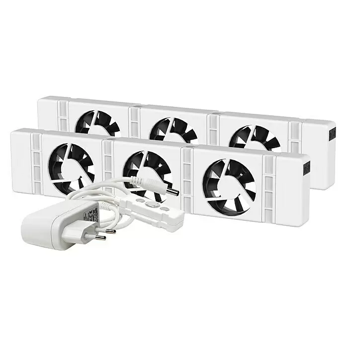 SpeedComfort Heizkörperventilator Duo-SetL x H: 34 x 2,5 cm, Weiß, 2 Stk.