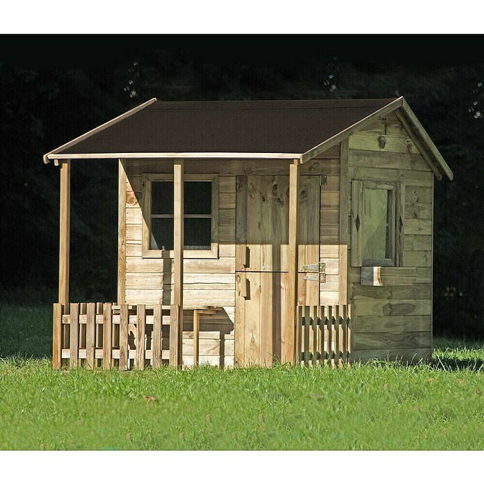 Spielhaus Mia (L x B x H: 190,5 x 143 x 159 cm, Holz, Natur) | BAUHAUS