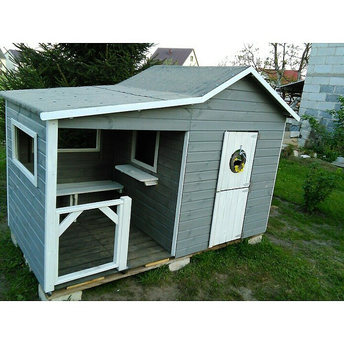 Spielhaus Elisa (L x B x H: 240 x 125 x 173 cm, Holz, Natur) | BAUHAUS