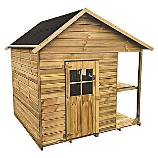 Spielhaus Lea (L x B x H: 166 x 160 x 174 cm, Holz, Natur)