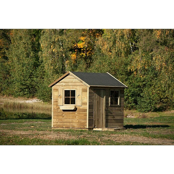 Spielhaus Lennard (L x B x H: 161 x 127 x 158 cm, Holz, Natur) | BAUHAUS