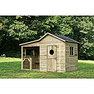 Spielhaus Elisa (L x B x H: 240 x 125 x 173 cm, Holz, Natur)