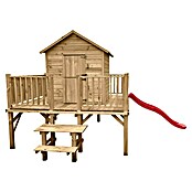 Spielhaus Mario mit Rutsche (L x B x H: 227 x 286 x 232 cm, Holz, Natur) | BAUHAUS